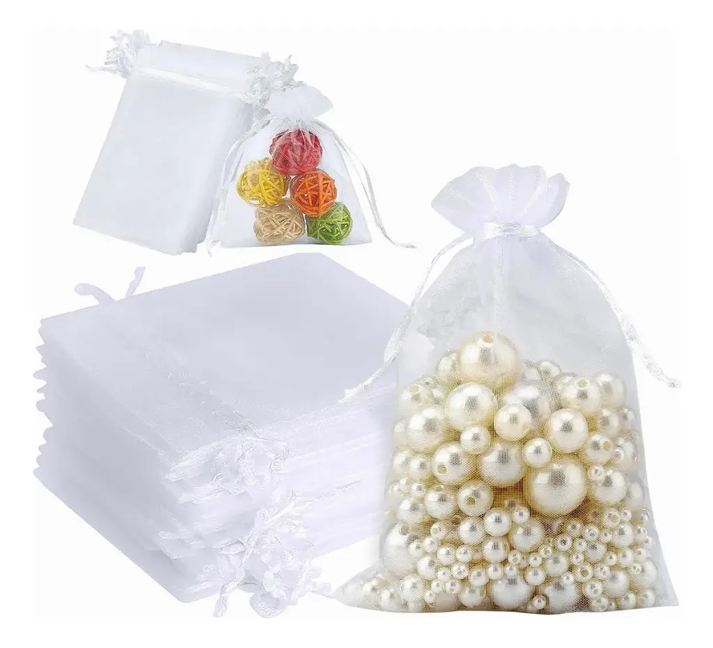 10pzas Bolsita de Organza Med 10x15cm