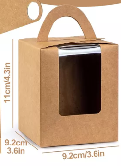 Caja cartón chica con ventana